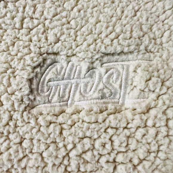 GHOST LIFESTYLE CREAM COLORED TEDDY HOODIE SIZE MEDIUM - Picture 4 of 12